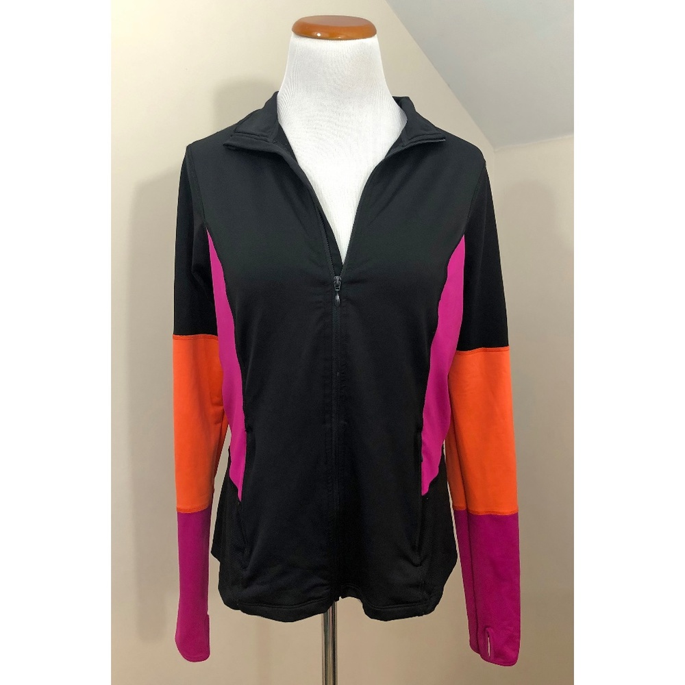 Spanx Mod Bod Colorblock Jacket, Zip Front & Pock… - image 1